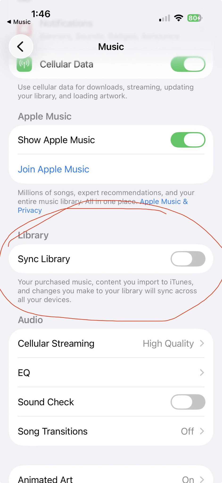 Nếu có Apple Music hoặc iTunes Match, người dùng có thể sử dụng Sync Library để truy cập thư viện nhạc trên nhiều thiết bị đăng nhập (Nguồn: Internet)
