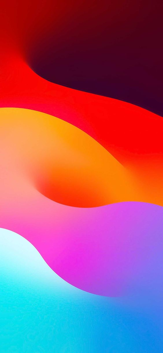 Hình nền iOS 27 với dải màu chuyển sắc theo từng lớp sóng mềm mại