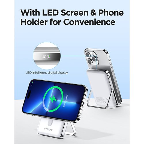 Pisen PowerMag kết hợp dung lượng 10.000mAh, sạc không dây và sạc nhanh có dây, phù hợp nhu cầu sử dụng thường xuyên