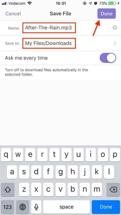 File MP3 tải từ Safari hoặc nhận từ nguồn khác có thể được lưu trong ứng dụng Files (Nguồn: Internet)