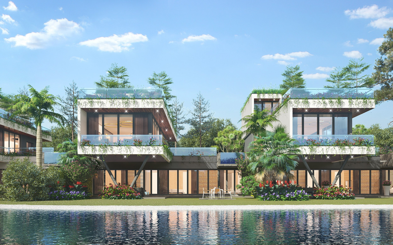 biệt thự ven hồ