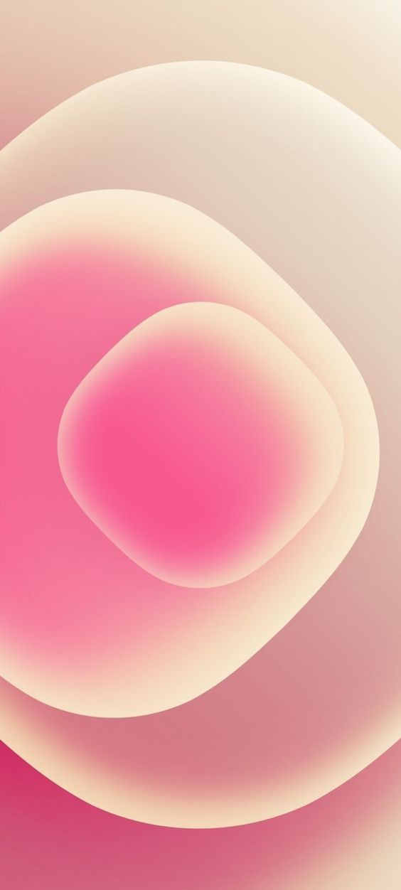 Hình nền iOS 27 trừu tượng tông hồng baby ngọt ngào như kẹo bông