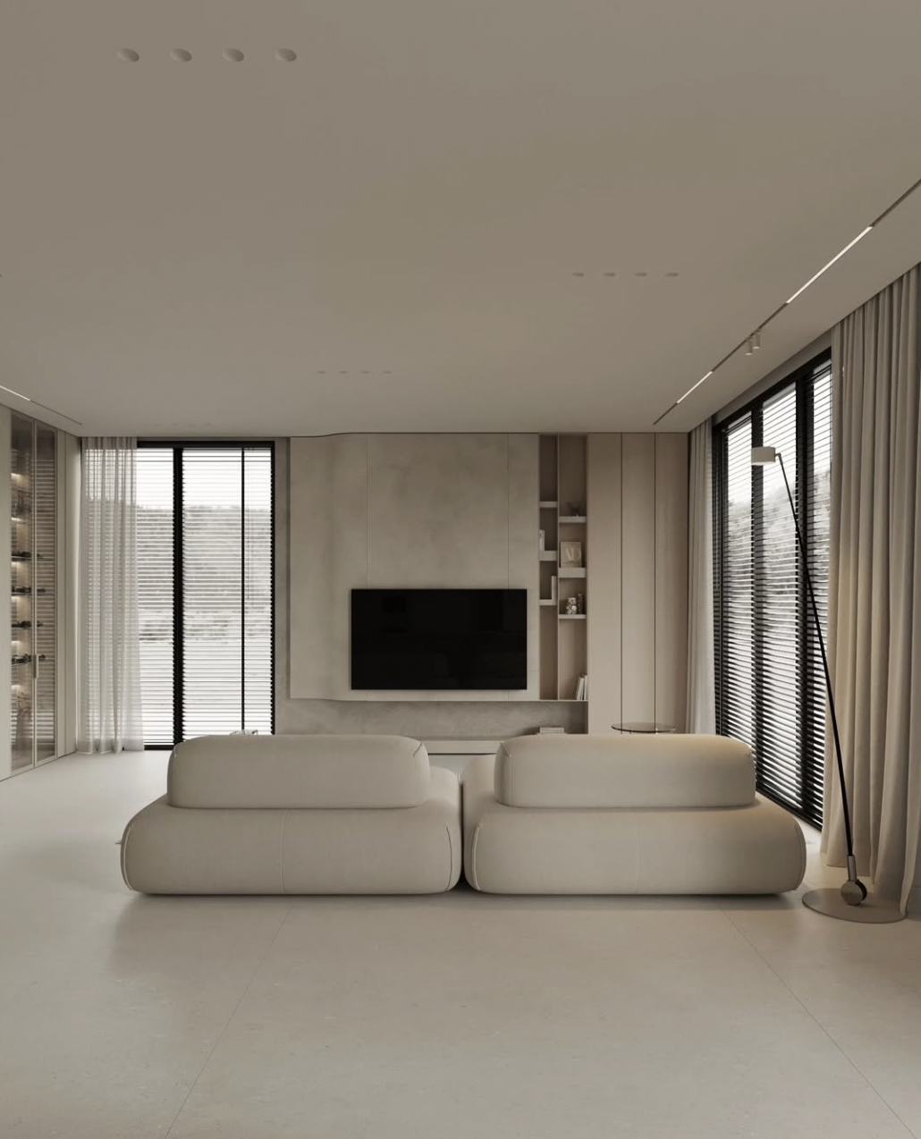 Minimalism đề cao sự tinh gọn, khoảng trống và công năng, giúp phòng khách rộng thoáng nhưng vẫn giữ dấu ấn riêng (Nguồn hình: Internet)