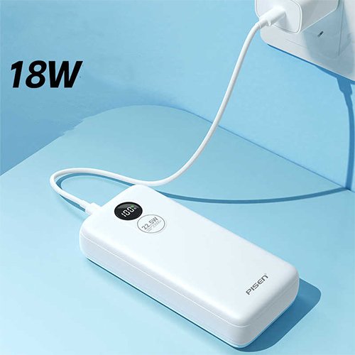 SDP Pisen Quick Power Round 22.5W 20000mAh TP-D076 có dung lượng 20.000mAh, sạc nhanh tối đa 22,5W và màn hình hiển thị pin, phù hợp nhu cầu di chuyển thường xuyên.