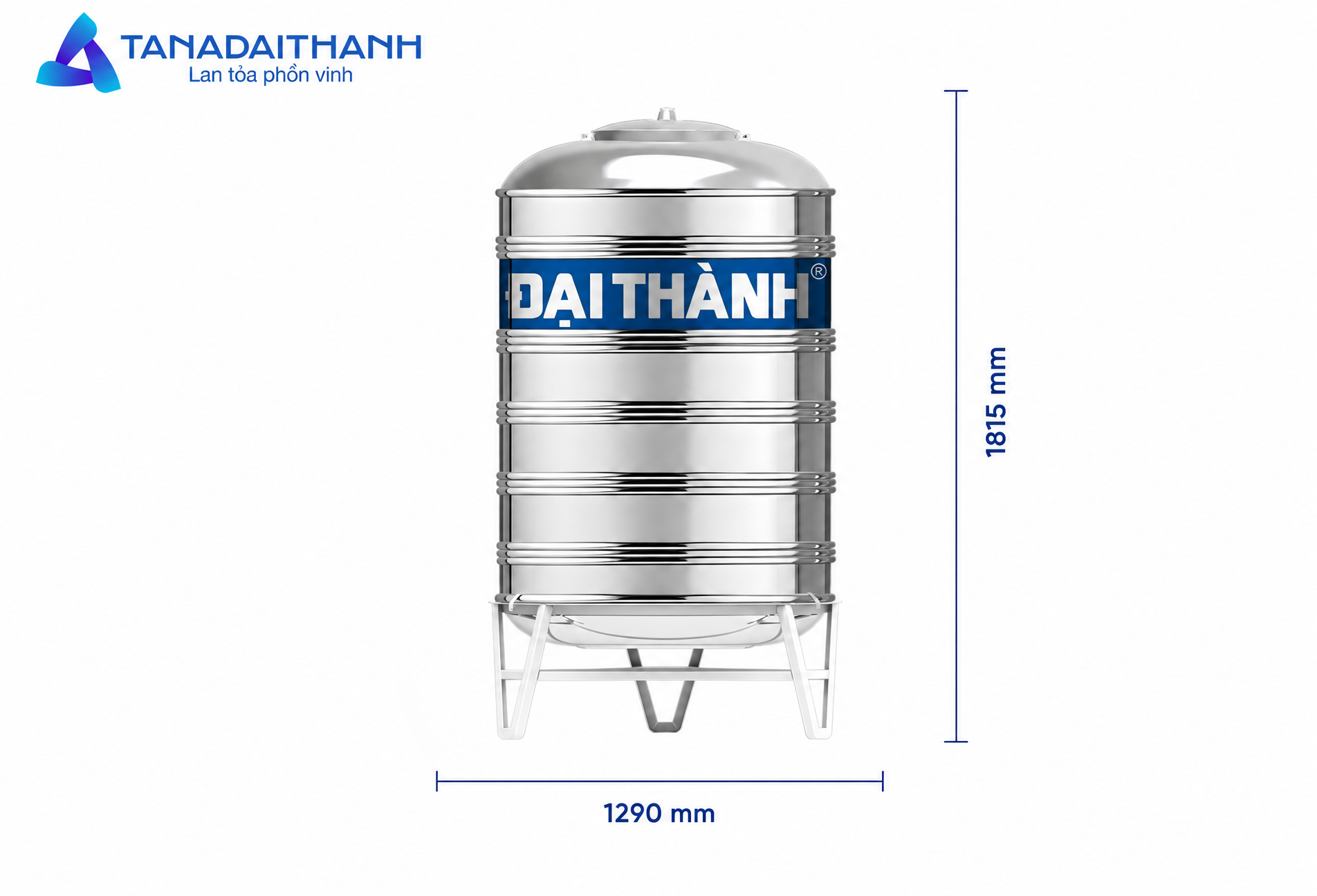 Kích thước bồn nước inox đa dạng, phù hợp với nhiều không gian lắp đặt