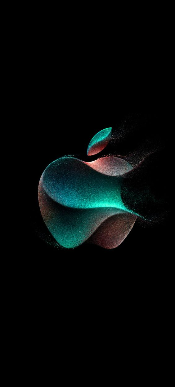 Hình nền iOS 27 hình quả táo được tạo từ hàng triệu đốm sáng nhỏ
