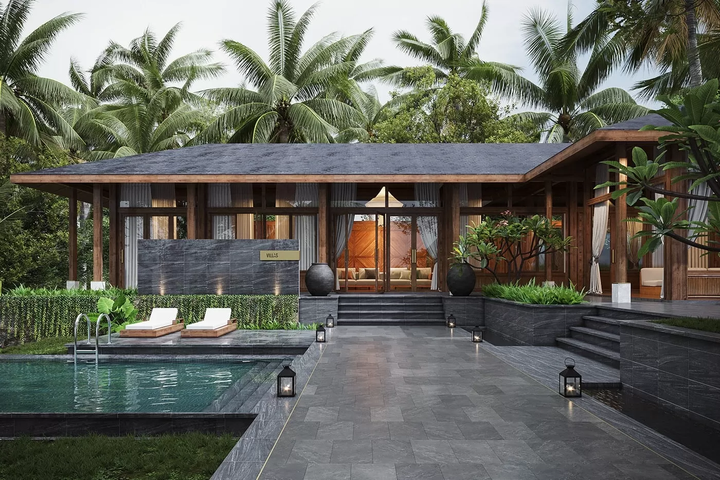Biệt thự nghỉ dưỡng 1 tầng mang dấu ấn của thiết kế phong cách Nhật Bản (Nguồn ảnh: Internet)