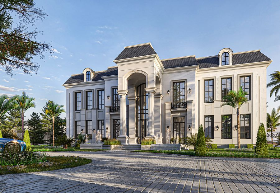 Phong cách hiện đại hóa giữ tỷ lệ và dấu ấn Pháp, đồng thời giản lược chi tiết để tăng tiện nghi và độ thoáng (Nguồn hình: Internet)